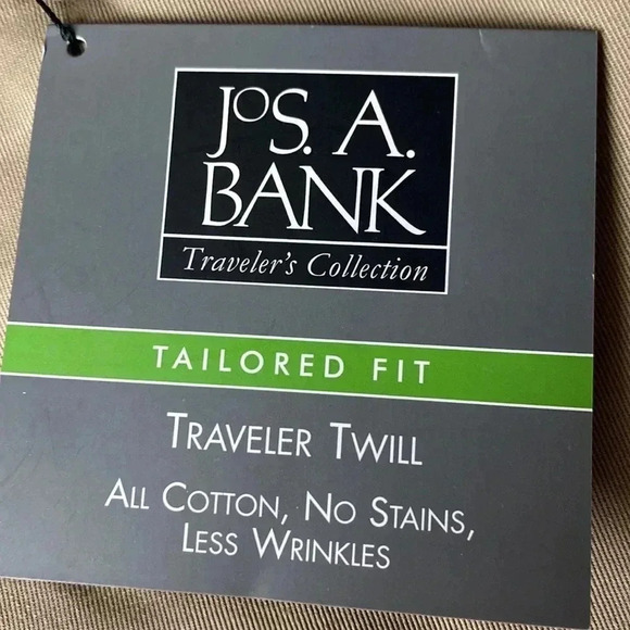 NWT JOS.A.BANK TRAVELERS COLLECTION MENS TAN PLEATED FRONT KHACKI PANTS 35Wx 32L - Picture 9 of 14